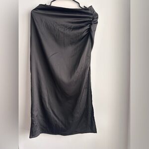 Satin midi skirt-size s